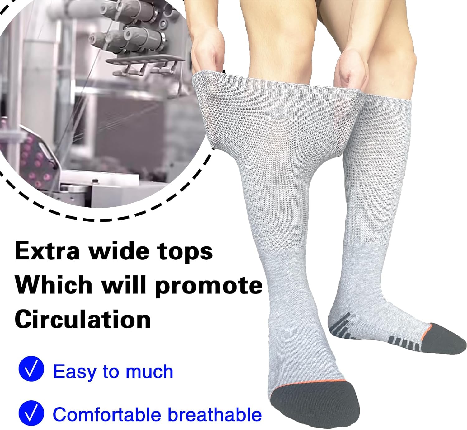 Walking Boot Socks air Cam Walker Cast Socks 2 Pairs Fracture Boot Brace Sock Surgical Orthopedics Sock for Men Women - Image 4