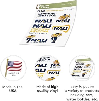 Desert Cactus Northern Arizona Lumberjacks Sticker Car Decal (T2)