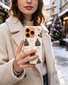 美的クリスマスツリー ホワイトボウフォンケース iPhone 17 Pro対応 プレッピーウィンターフォンカバー iPhone 17 Pro用