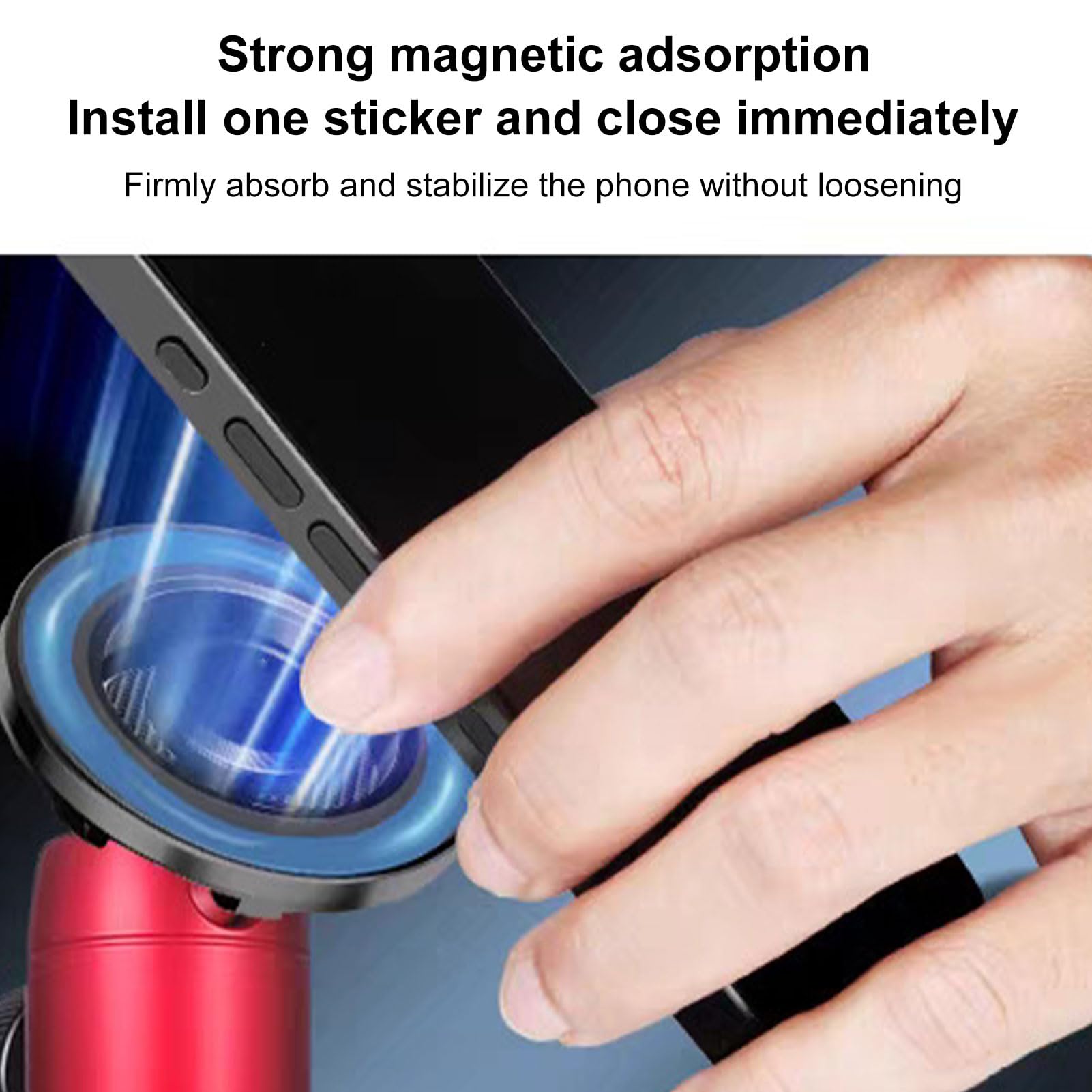 Magnetyczny Uchwyt na Telefon na Statywie Golfowym, Regulowana Pomoc do Treningu Swingu Golfowego z głowicą kulową 360° i Wysuwanymi Nogami ze Stopu Aluminium od 40 Cm do 160 Cm