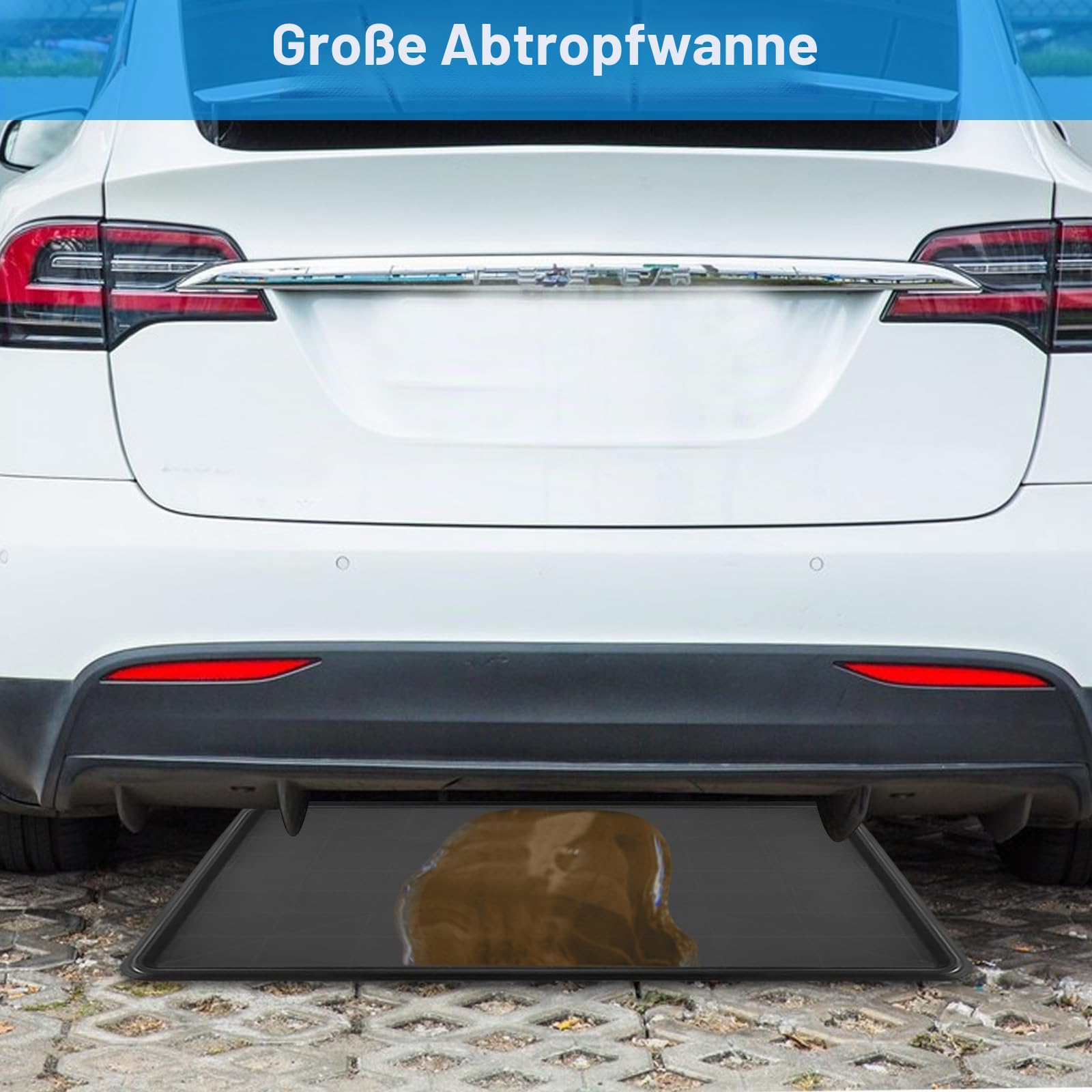 3 x extra große Auto-Ölauffangwanne, 90 x 60 x 4 cm, Ölauffangschale für unter dem Auto, Kunststoff-Ölauffangwanne, Ersatzschale, um Garagenboden, Ausstellungsraum, Auffahrt sicher und sauber