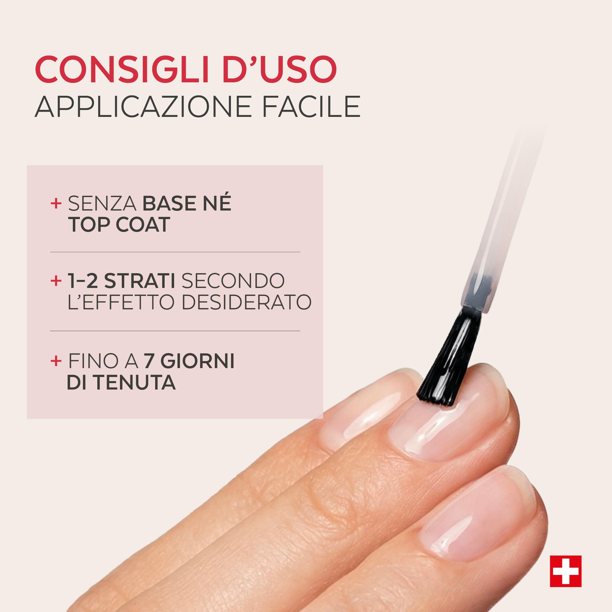 PODERM Smalto Trattamento Correttore & Perfezionatore – Collagene | Leviga, Attenua e Riempie Striature con Finish Gel Naturale – 8ml | Unghia Protetta Uniforme | Sviluppato da un Podologo in Svizzera