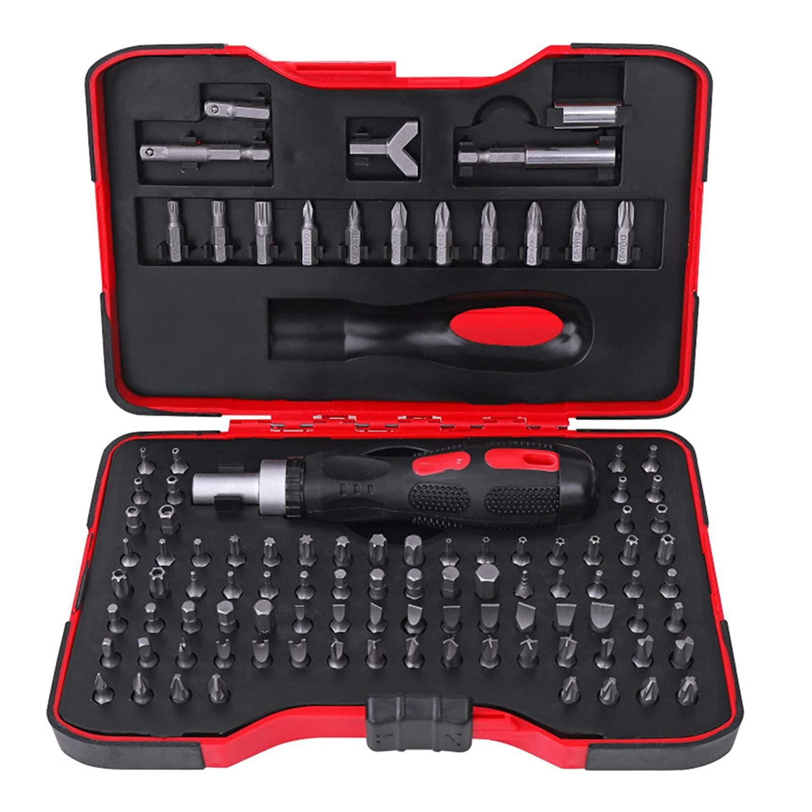 Wrench Screwdriver Set 101 in 1 Household Essential Tools Home Appliances Car Repair Maintenance Hand Tool Repair Electric Screwdriver Set Bits for Electronics with Case Professional Tool