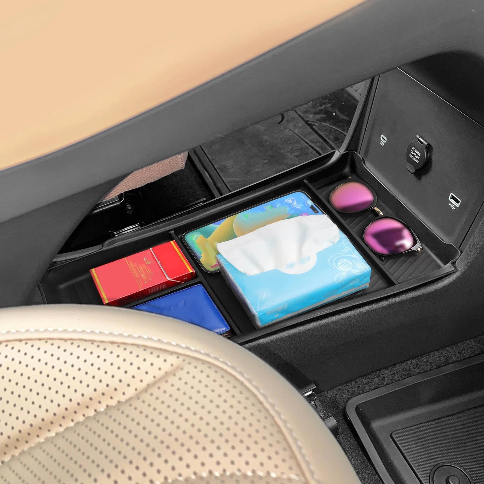 Vano Portaoggetti da Bracciolo Per Geely Starray EM-i 2025 2026 Center Console Inferiore Scatola Immagazzinaggio Dell'organizzatore Riordino Custodia Accessori