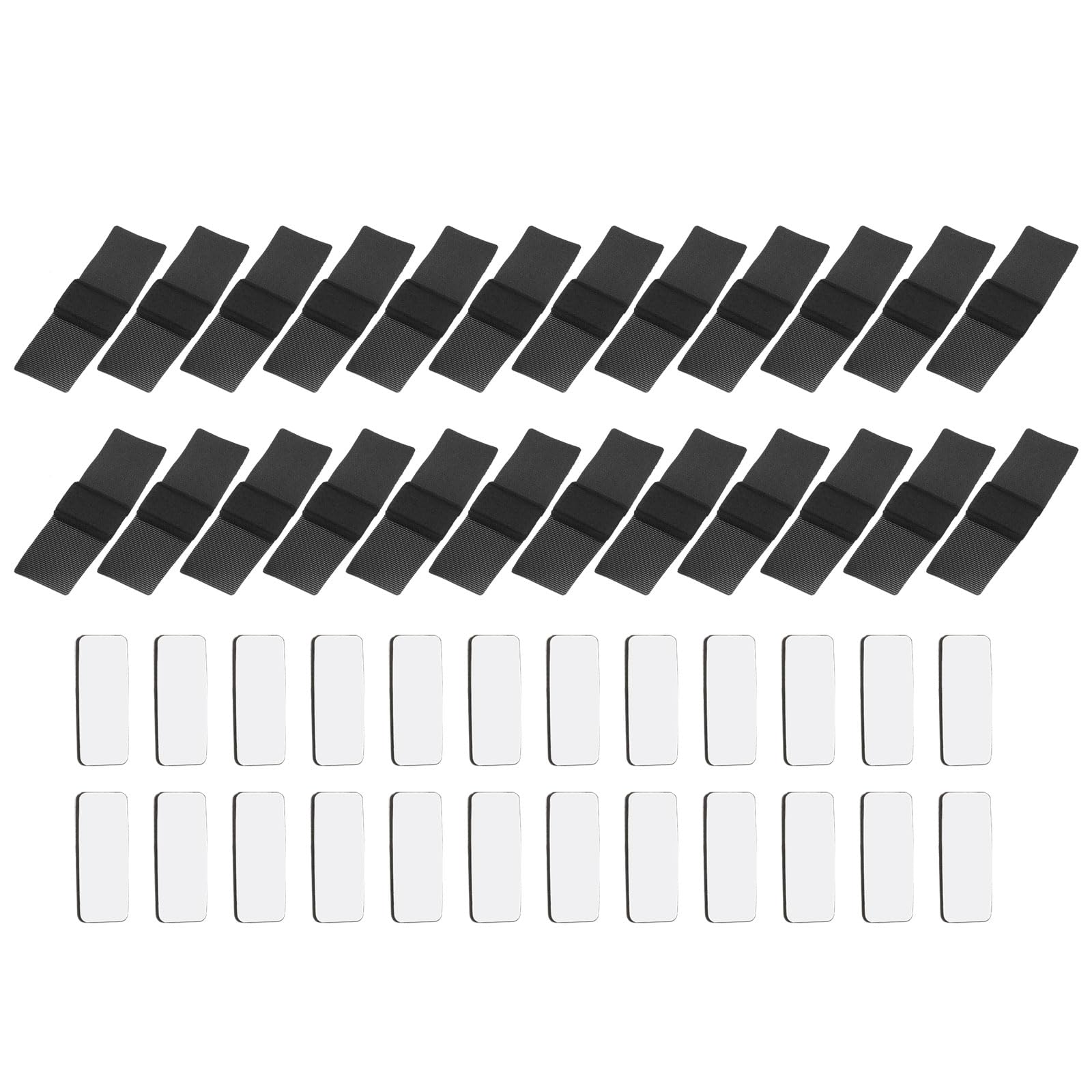 PATIKIL 24Pcs Wrap-Around Felt Furniture Pads, 5.7 x 2" Chair Leg Floor Protectors with Black Hook and Loop Fastener Bar Stool Glides Chair Bottom Protector for Hardwood Floors, Black