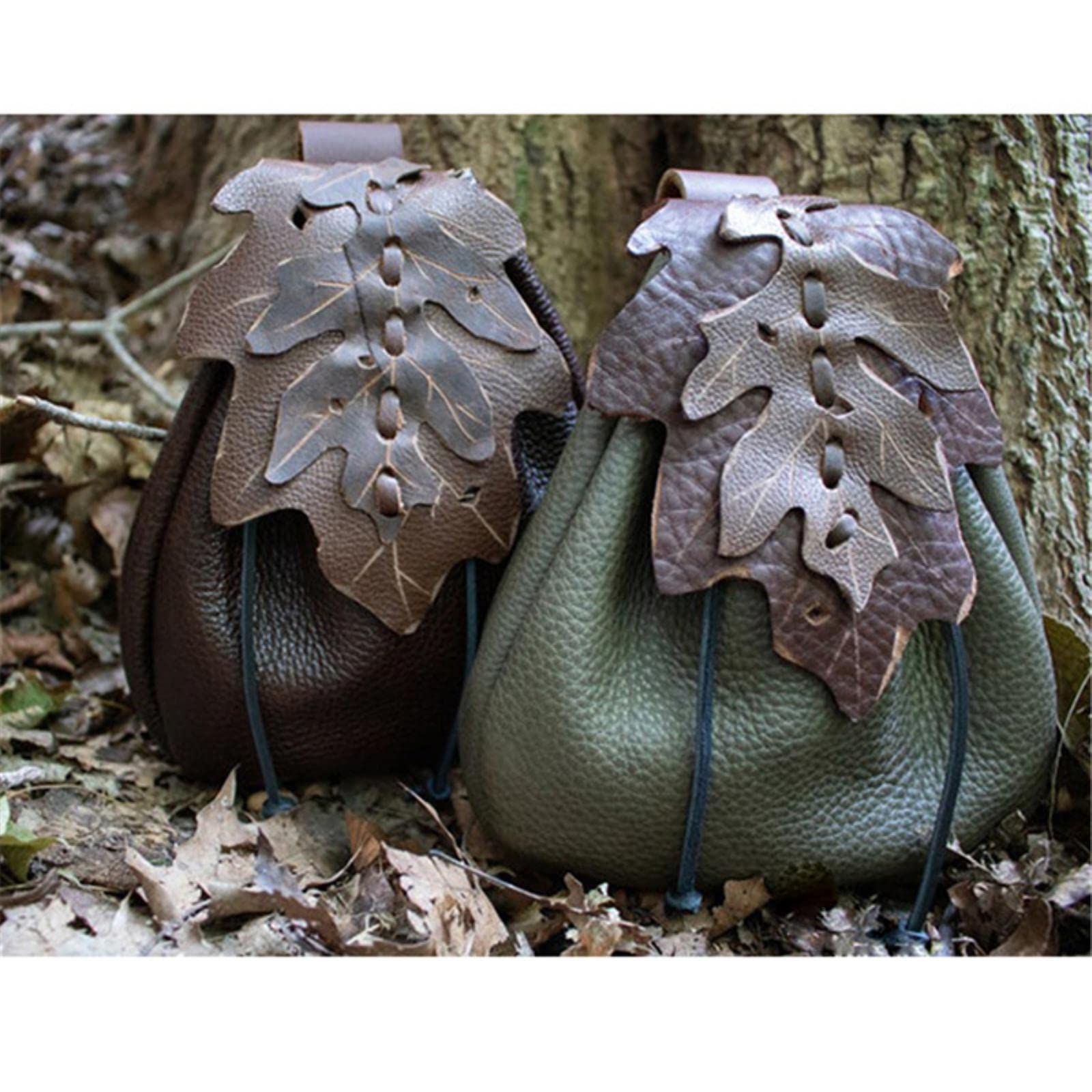 Pochette à cordon en Faux cuir médiéval, porte-monnaie Portable rétro nordique, pochette de ceinture Vintage, sac à dés pour LARP Ren Faire Accessori