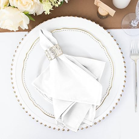Efavormart White Cloth Napkins
