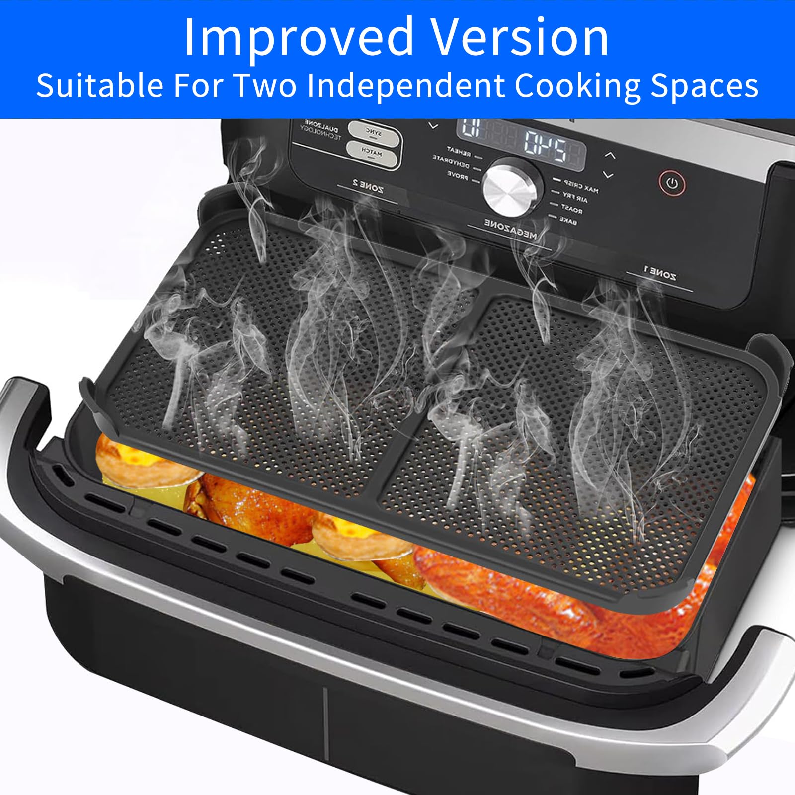 Spritzschutz für Ninja Foodi Flexdrawer AF500EU, Silikon Spritzschutz für Ninja 10,4 L Heißluftfritteuse AF500, Effektiver Heizspiralenschutz Airfryer Zubehör, faltbar, wiederverwendbar