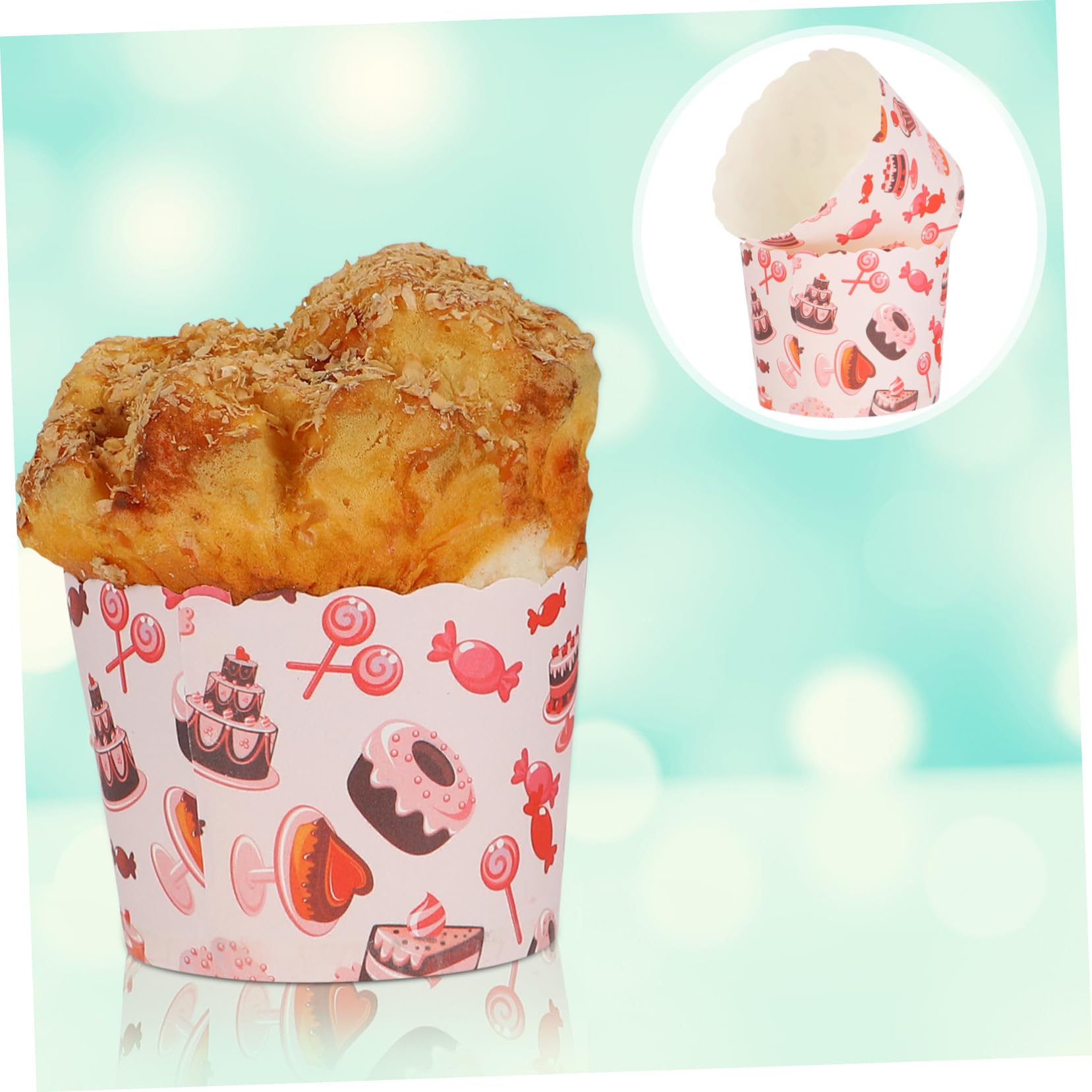 200 Piezas Moldes de Papel para Cupcakes, Tazas para Muffins, Porta Pasteles de Papel Desechables para Hornear, Fiestas, Bodas y Celebraciones Estilo Aleatorio