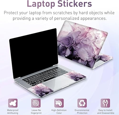 Miniatura 105 de Adhesivo para laptop de 12.1-15.6 pulgadas, calcomanía reutilizable universal de vinilo para laptop, protector de arte impermeable en color panal