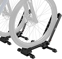 Favoto Folding Bike Stand 2-Pack | Foldable Floor Rack for 20-29" Road & Mountain Bikes | Indoor Outdoor Garage Storage