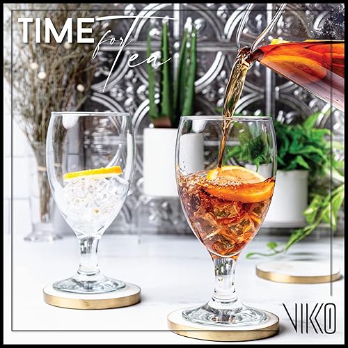 Miniatura 3 de Vikko Vasos clásicos para fiesta de copas vasos de té helado de 20 onzas juego de 12 copas vasos de agua cristalería duradera apta para lavavajillas
