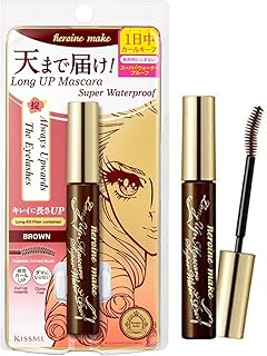 HEROINE MAKE by KISSME Volume UP Mascara Super Waterproof WP 02 Brown | with Ultra Volumizing for Even Long-Lasting and Cu...