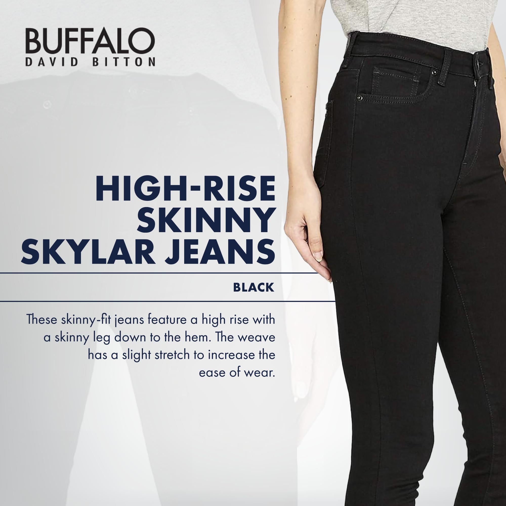 Buffalo Skylar High Rise Skinny Jean Skylar High Rise Skinny Jean, Nero, 35