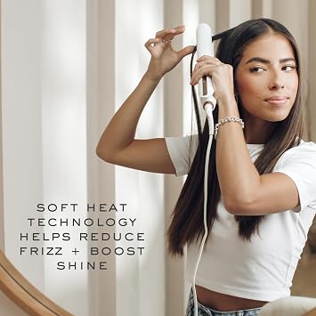 Kristin Ess 3-in-One Professional Titanium Hair Straightener, Curler & Waver for Women - Dual Voltage - 440 Degrees - 1 1/4 - Wet to Dry - Ionic Flat Iron, Curler 2 in 1 - Frizzy, Curly + Thick Hair