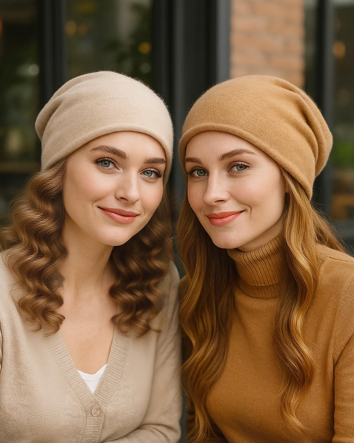 Zylioo Bonnet XXL surdimensionné pour femme et homme - Bonnet d'hiver doux et chaud - Bonnet tricoté pour femme