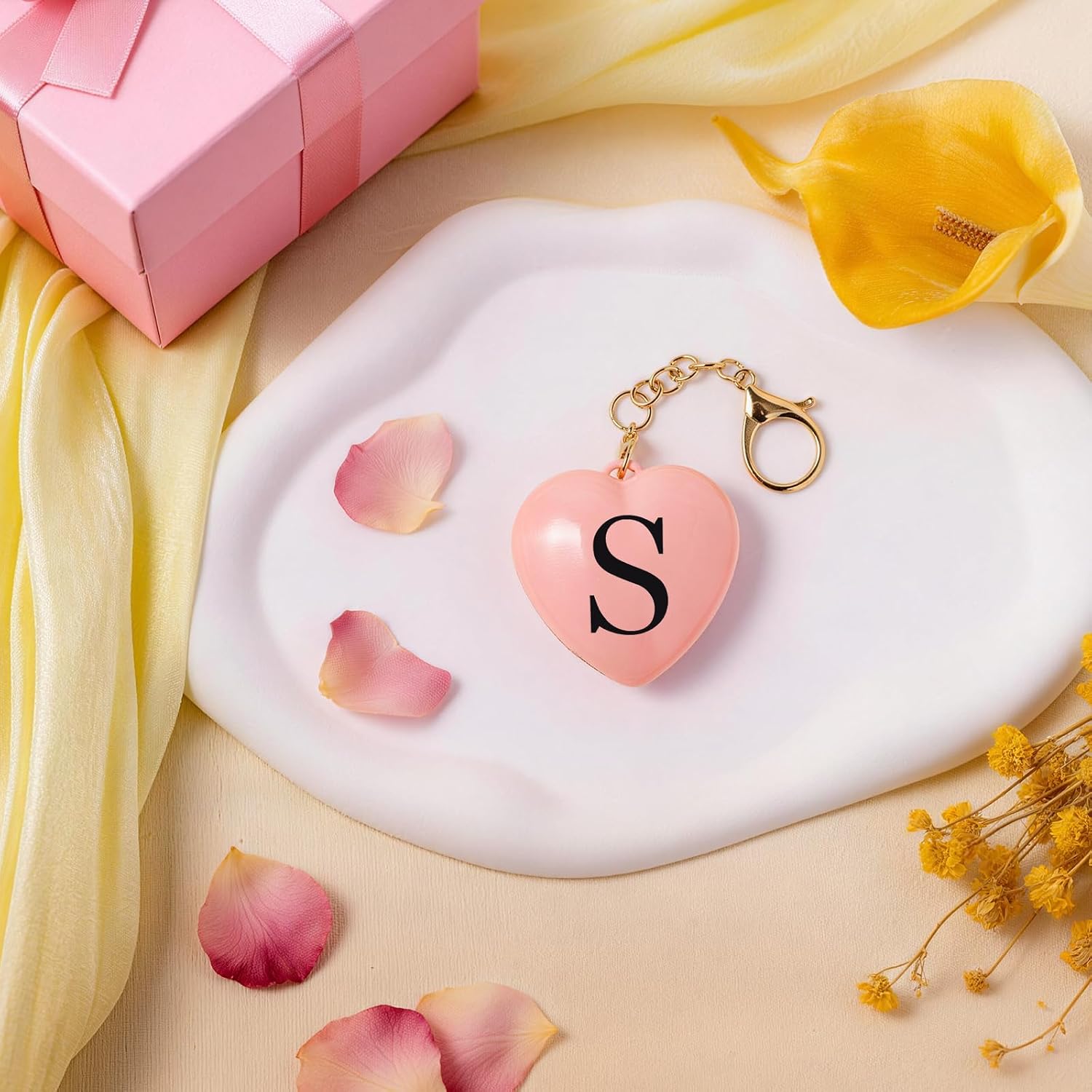 Initial Letter Purse Light Keychain bag Charm, Sensor Purse Light for Handbag, Cute Alphabet Keychain Charm for Women image 2