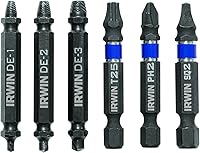 Vista 4 de IRWIN 1876221 Impact Performance Series Grip Broca extractor de tornillo de doble extremo, De-1