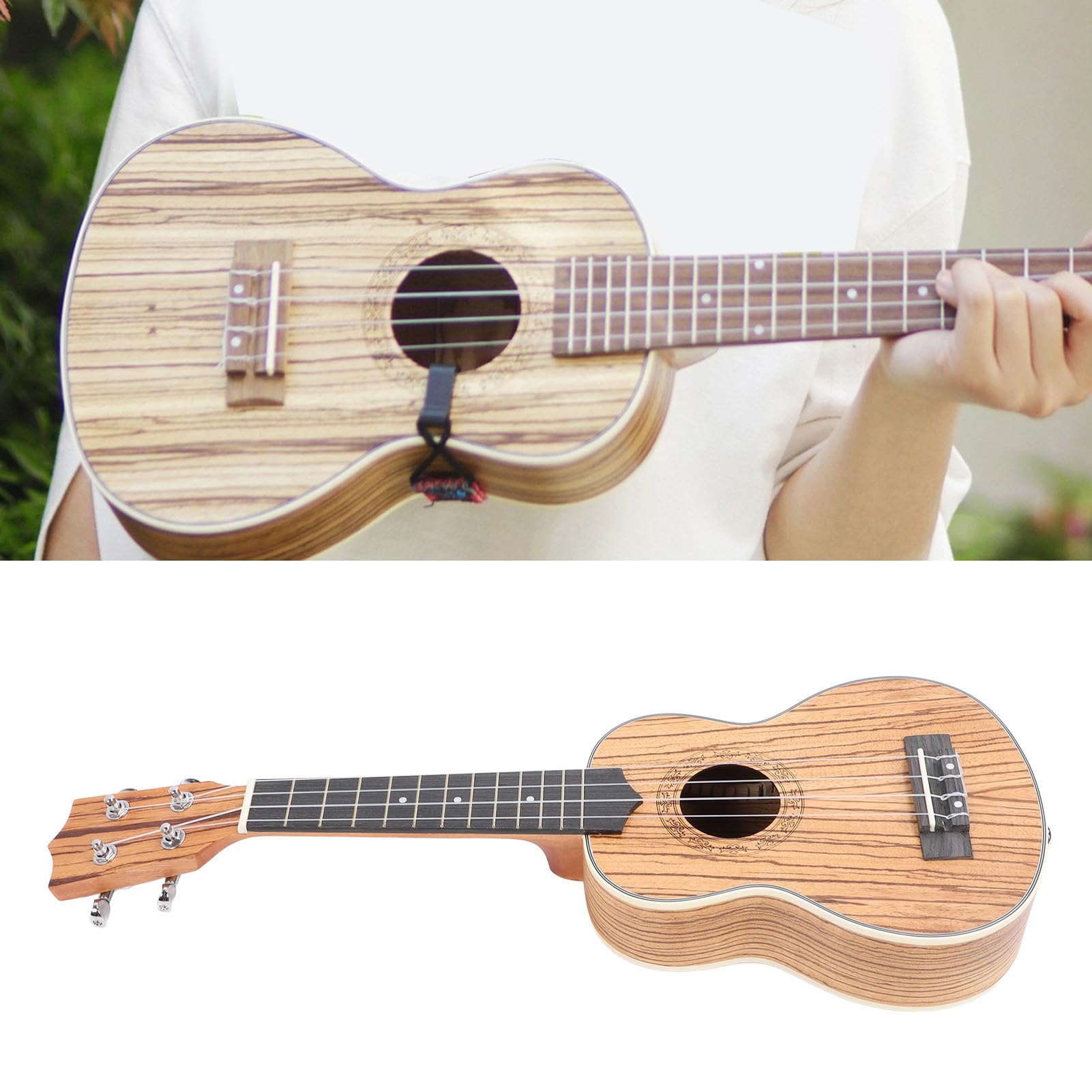 Ukulele, Strumento Musicale Ukulele da 21 Pollici Set Kazoo a 4 Corde Kit per Principianti Ideale per Compleanni, Natale, Inaugurazione della Casa, Laurea
