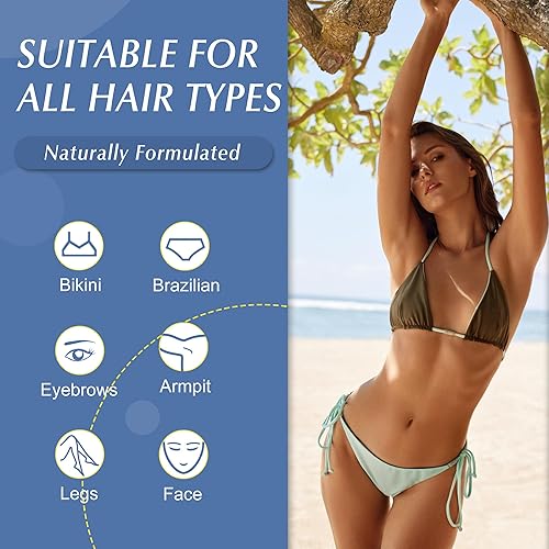 Miniatura 9 de Natreza Bikini Queen - Cuentas de cera dura para depilación Natreza Bikini Queen, 1 libra15.87 oz para todo tipo de piel y cabello, cera gruesa