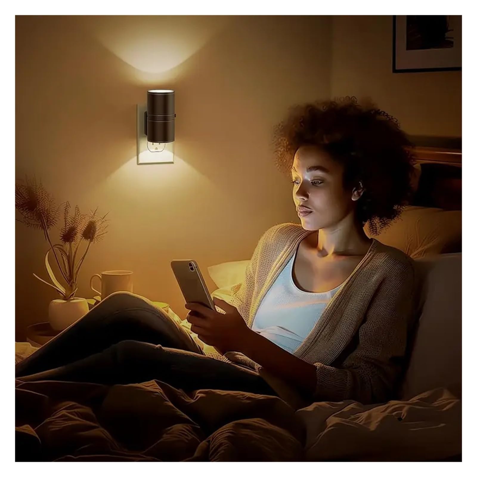 1/2/4 Szt. Lampka Nocna LED Z Czujnikiem Zmierzchu I Świtu, Wtyczka Do Montażu Na Ścianie, Odpowiednia Sypialni, Korytarzy Schodów Elastyczna Regulacja(Color-1PC)