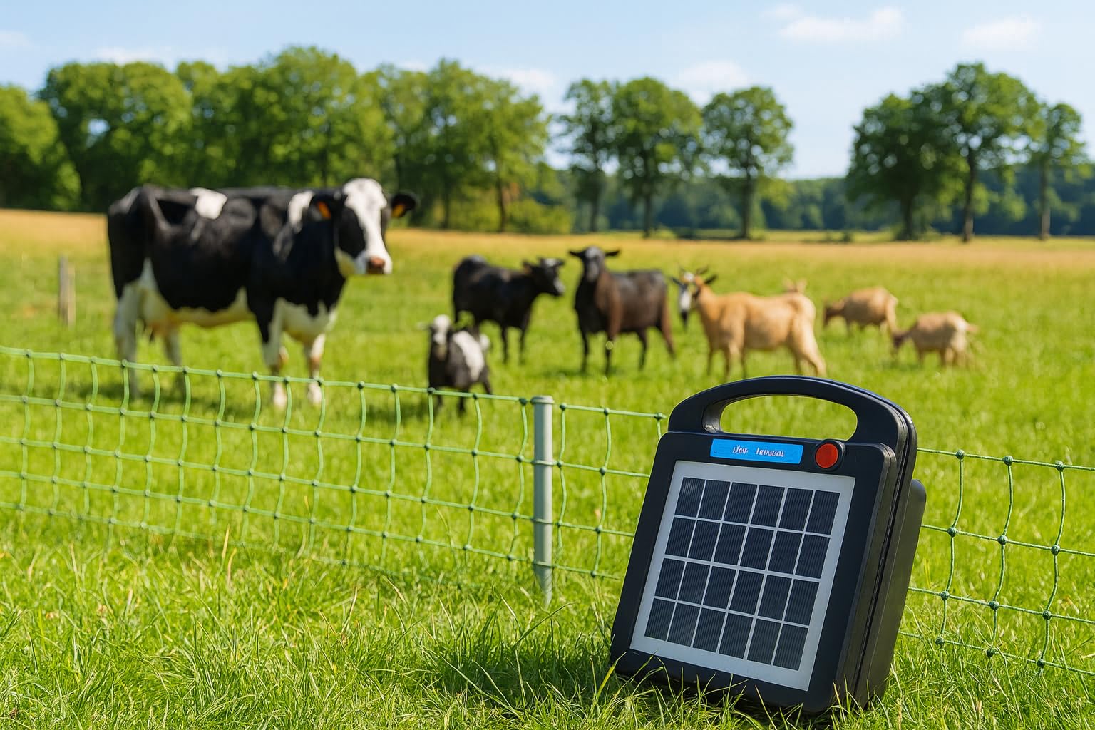 Valla eléctrica eléctrica de 12 V, 12 V, batería de valla eléctrica, 2,2 km, 100 mJ, ID6100 + comprobador de vallas