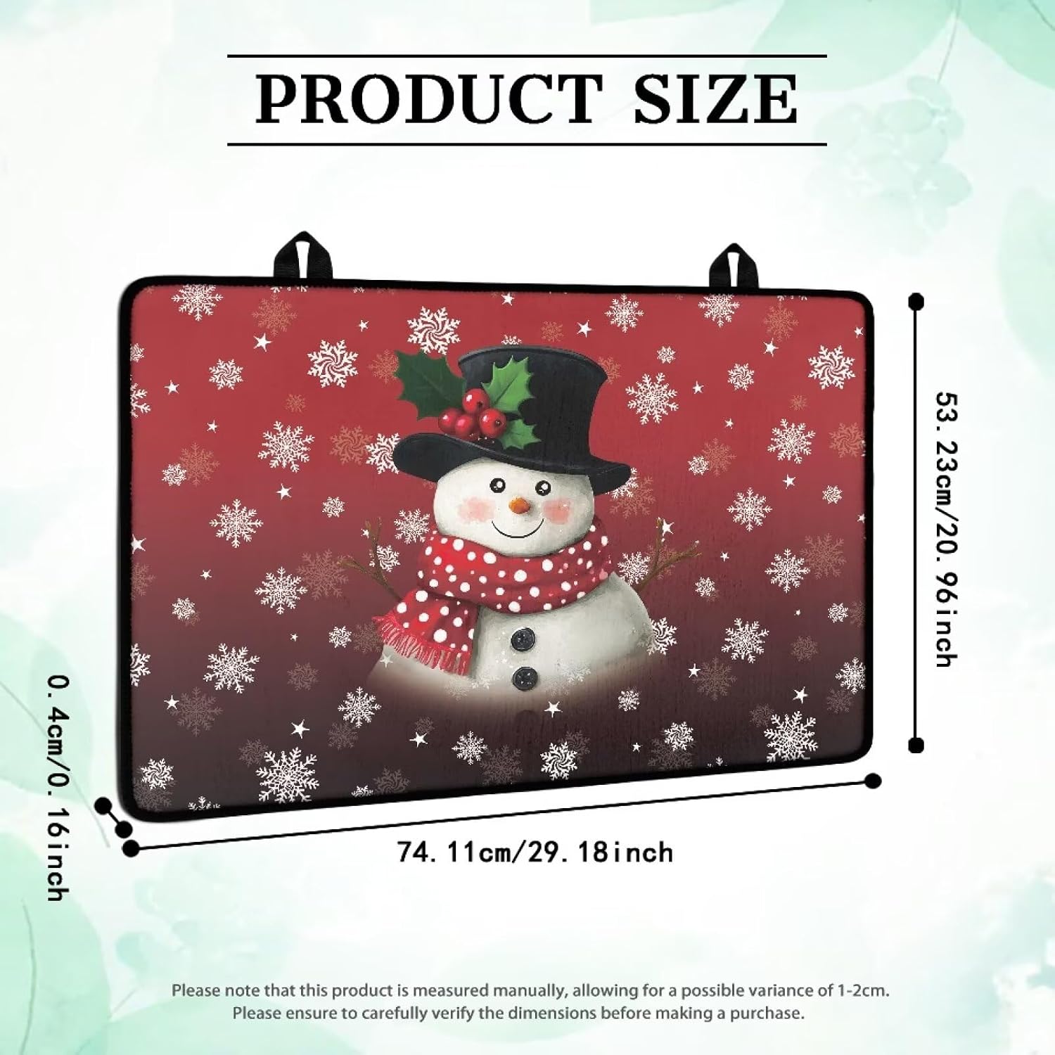 Stove Top Cover for Electric Stoves, Christmas Snowman Snowflake Silicone Stoves Mat for Glass Top Stove, 20.96 x 29.18 Inch Foldable Range Ceramic Glass Cooktop Protector, Dish Drying Mats