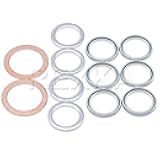 12pcs Transfer & Differential Service Gasket Kit Compatible with Toyota Lexus 4Runner Land Cruiser Tundra Tacoma FJ Cruiser Highlander RAV4 Sequoia Sienna 1215710010 9043024003 90430A0003