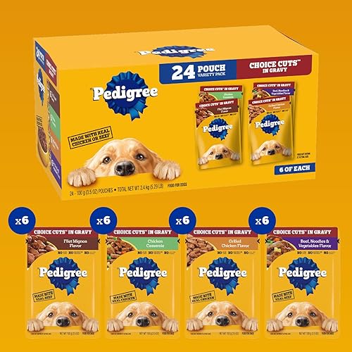 Miniatura 2 de Pedigree Choice - Trozos en salsa paquetes variados de alimentos húmedos para perros adultos 35 onzas Bolsas