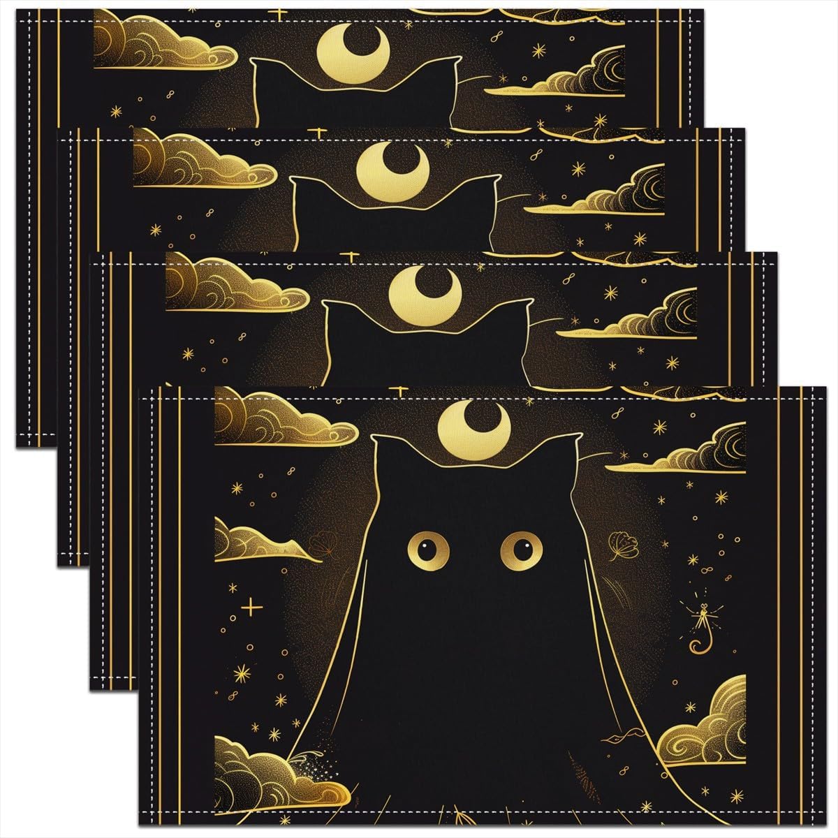 Feelyou Cat Table Bohemia Mats Kitchen Set of 4 12" x18