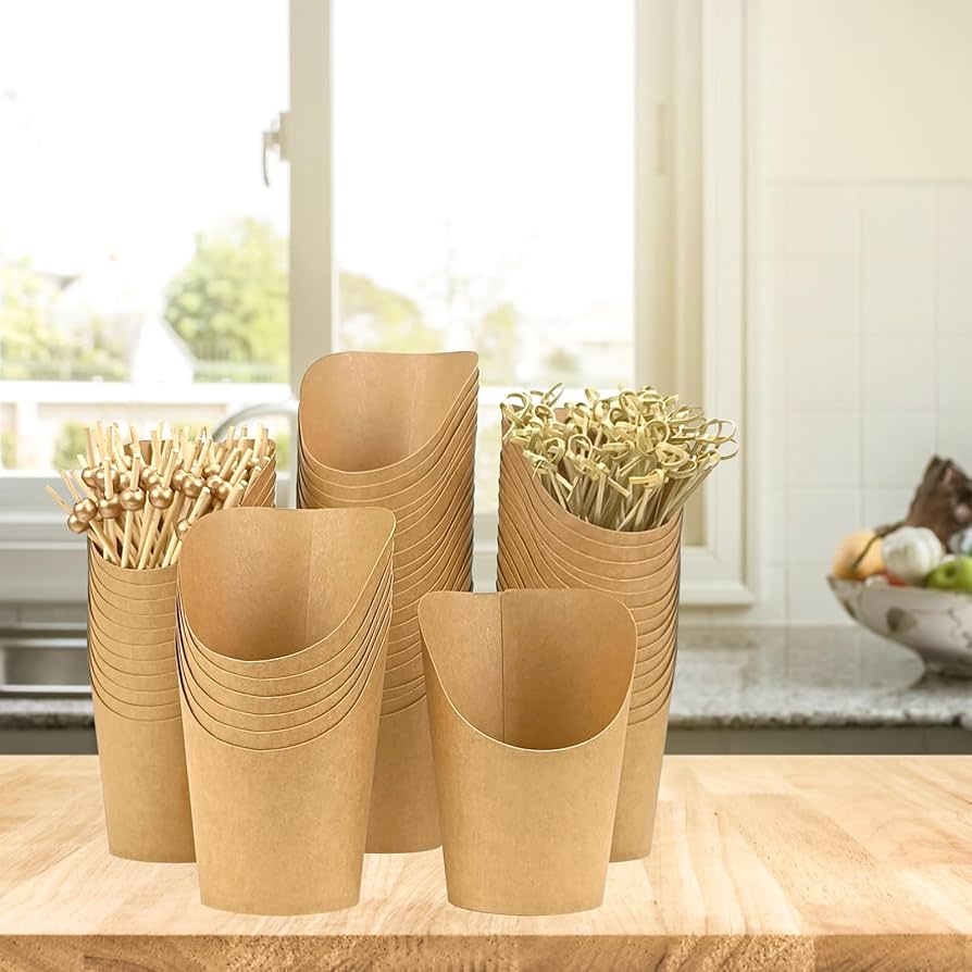 Amazon.com | QPEY [50 cups + 100 picks 14OZ Kraft Charcuterie Cups