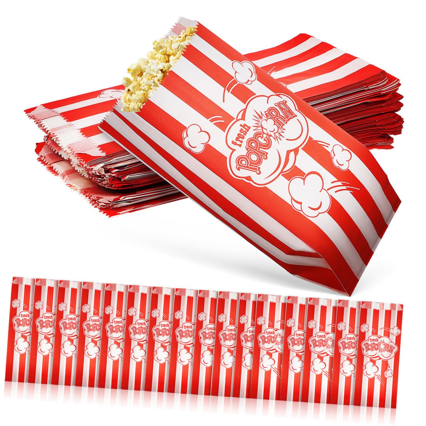 Sachets Kraft Popcorn Anti-huile - Lot de 100 Poches Multi-usages pour Snacks