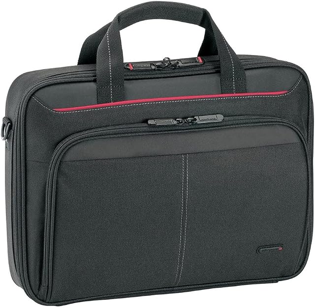 Targus Classic Clamshell Premium Protective Laptop Bag With Handles Specifically Designed To Fit Up To 12-13.4-Inch, Black (CN313)