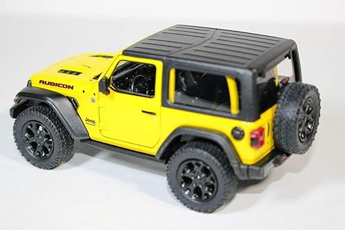 Miniatura 30 de KiNSMART - Jeep Wrangler Rubicon Off Road 4x4 5 pulgadas Escala 1:34 Die Cast Modelo Réplica de Coche de Juguete Opentop Juego de 4 Opentop