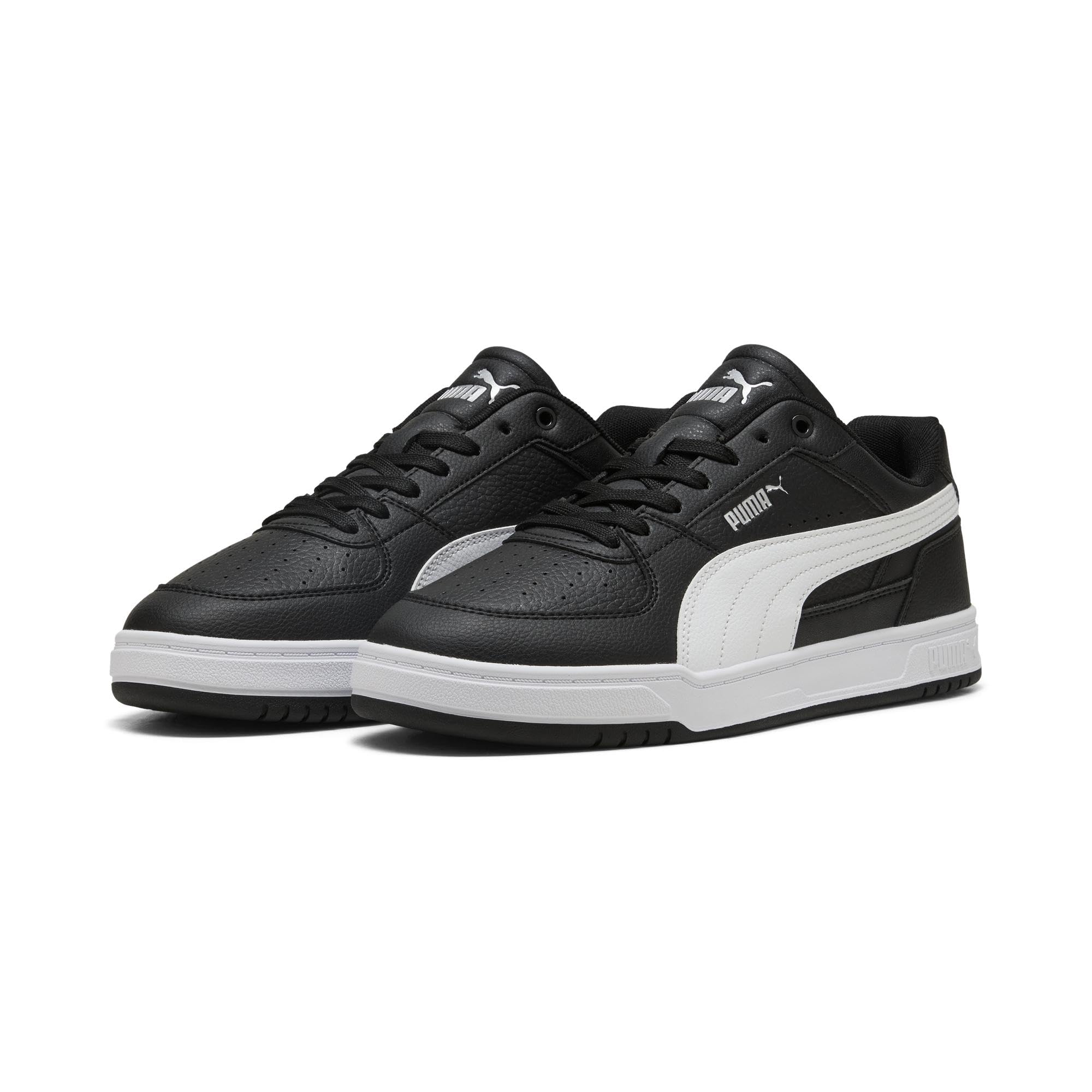 PUMA CAVEN III Unisex-Sneaker, Schwarz/Weiß/Silber, 7 UK