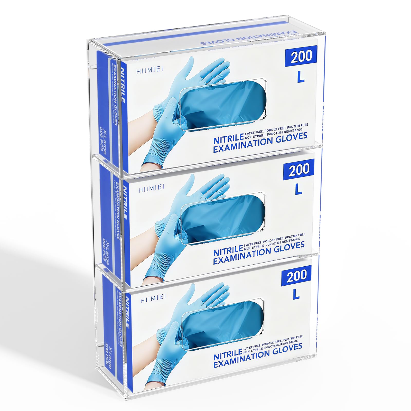 hiimiei glove holder for wall mount magnetic gloves box holder acrylic disposable rubber latex glove dispenser