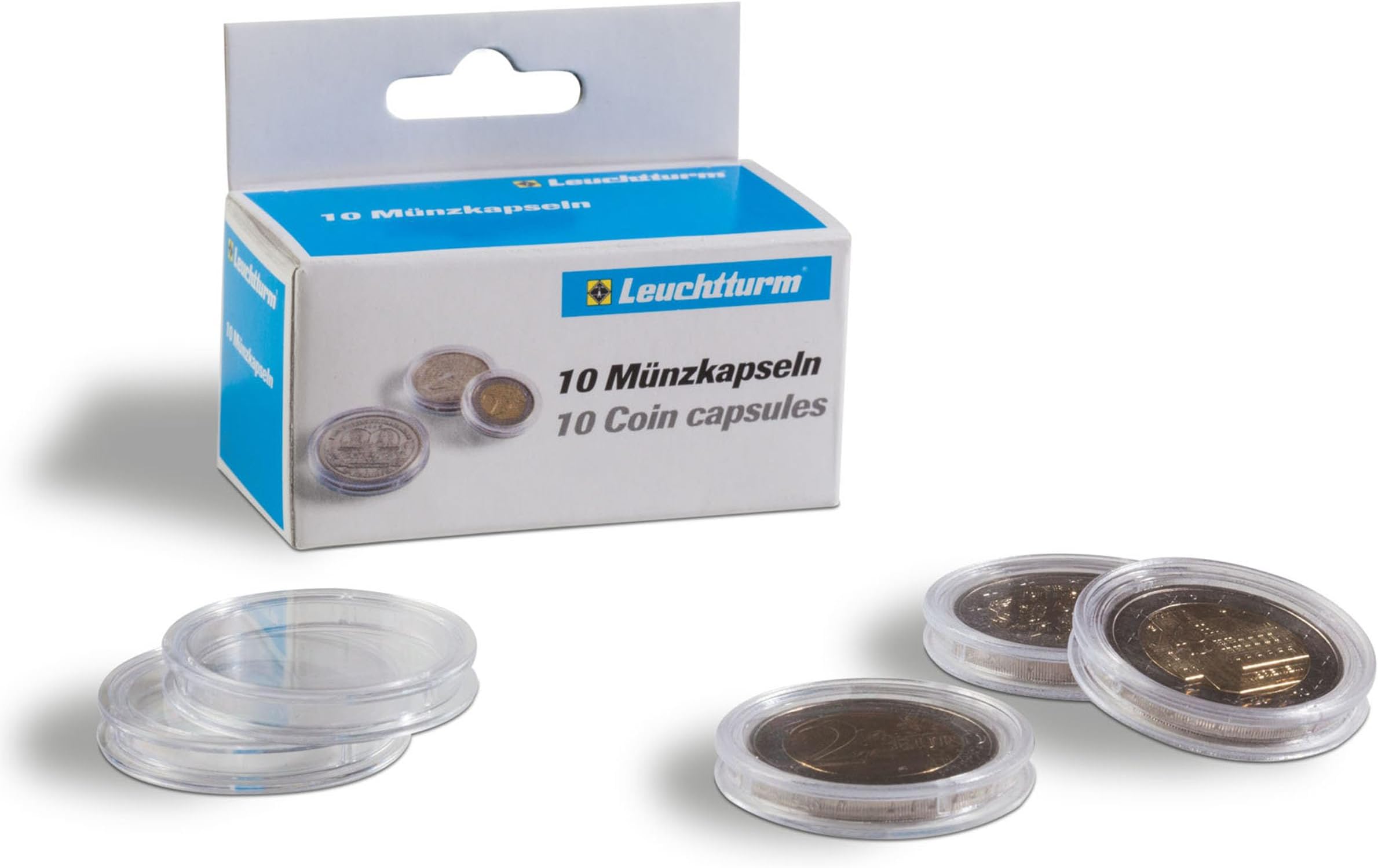 10 Lighthouse Coin Capsules for 22.5mm Coins