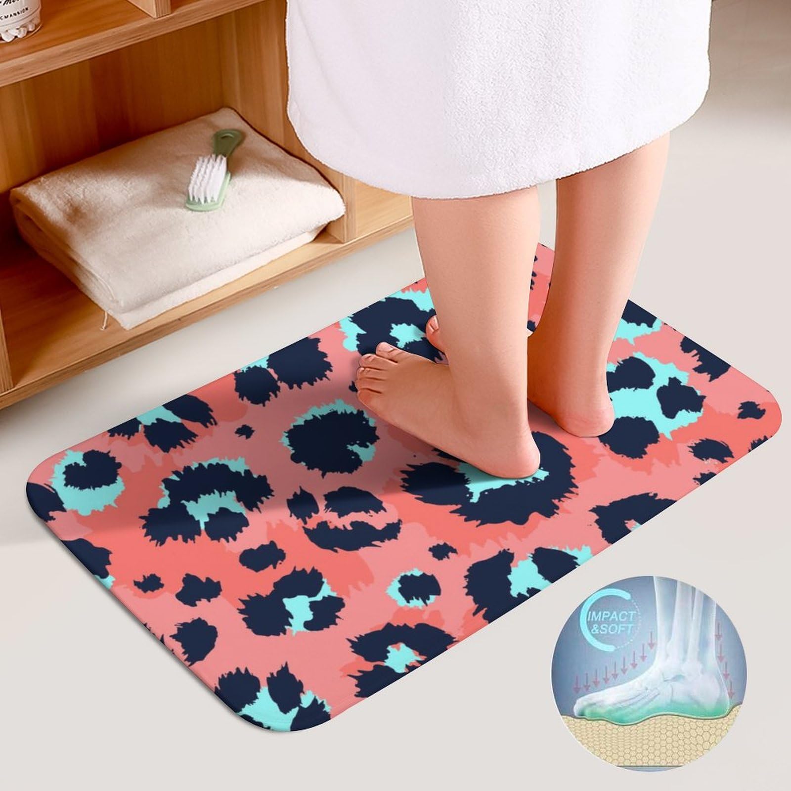 ヒョウ柄トイレ３点セット【日本製】 Amazon｜ヒョウ柄 豹柄 (4) 3点セット トイレマット フタカバー