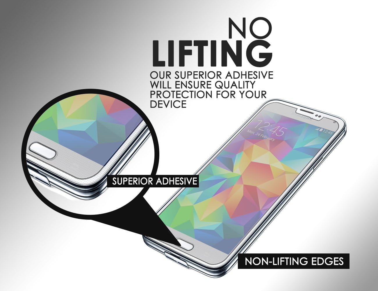 ShockWize [1 Pack] [Tempered Glass] .3mm Thin Ballistic Premium Real Glass Screen for Samsung Galaxy S5, Clear