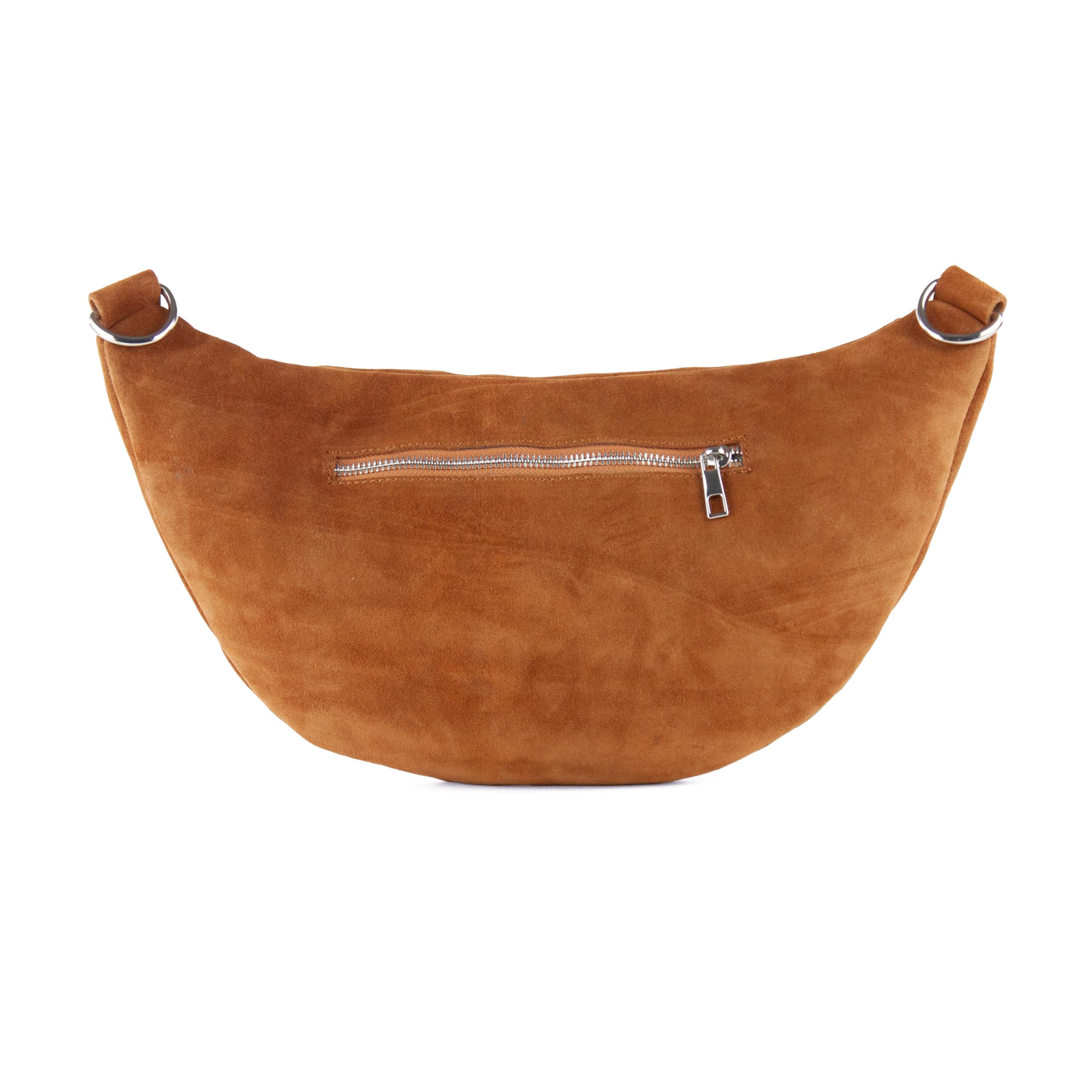Bauchtasche aus Veloursleder in XL, große Wildleder Bauchtasche, Festival Tasche, Cross Body Tasche, Gürteltasche, Geschenk (Cognac)