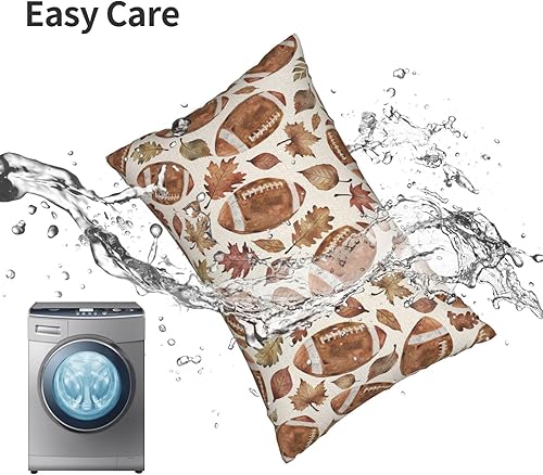 Miniatura 12 de Juego de 2 fundas de almohada de otoño de 18 x 18 pulgadas, diseño de hoja de arce, de calabaza, para exteriores, otoño, Acción de Gracias