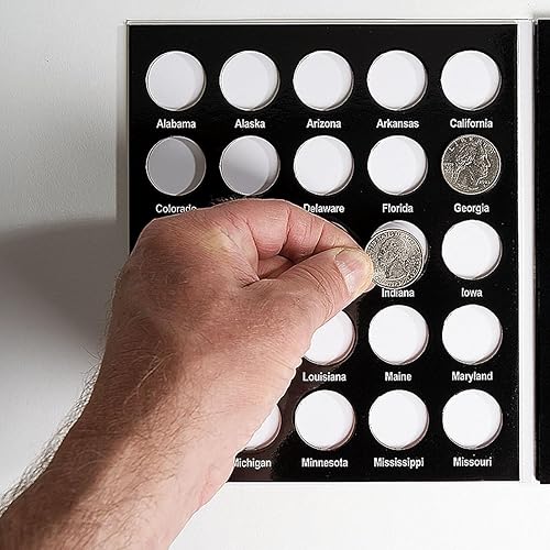 Miniatura 4 de Current Collector 50 States Quarter Álbum 1999-2009 Tapa dura de Estados Unidos Colección de Monedas y Libro de Exhibición, Historia Americana,