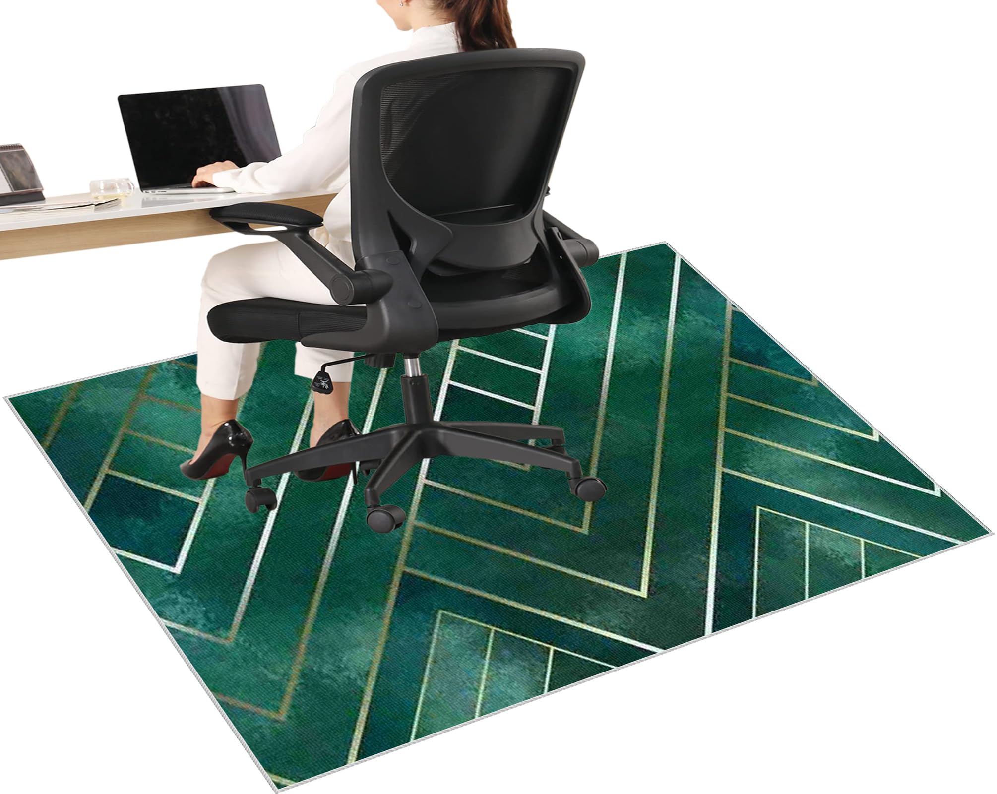 Tappeto Sedia Ufficio Tappeto Salvapavimento Antiscivolo, Tappeto per Sedia con Ruote, Tappeto Gaming Pavimento, Tappetino Protettivo per Pavimento per Laminato, Parquet, Pavimenti Duri 80 x 120 cm