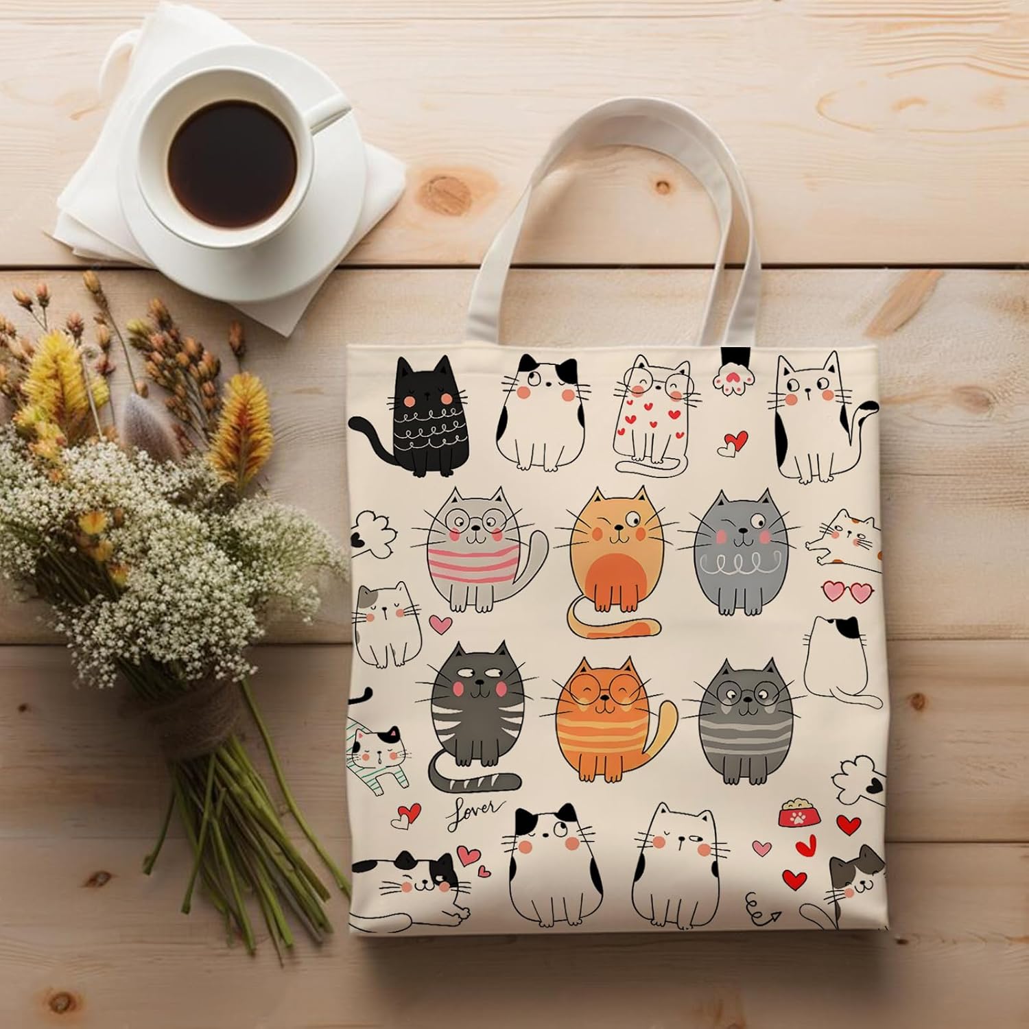 DOOX Canvas Tote Bag for Women, Reusable - Gift/Shopping/Beach/Grocery Canvas Bag - Birthday & Christmas Gifts for Women - Image 3