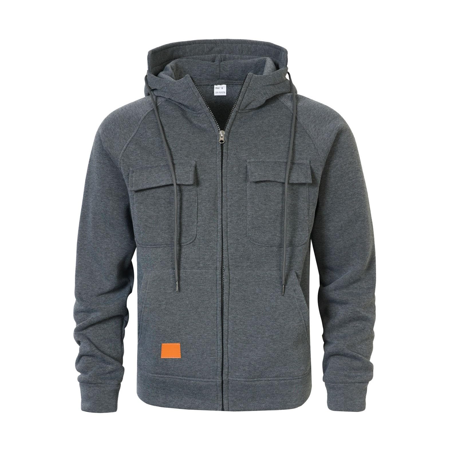 Sudadera con Capucha y Cremallera con cordón, Informal y Moderna, de Invierno para Hombre