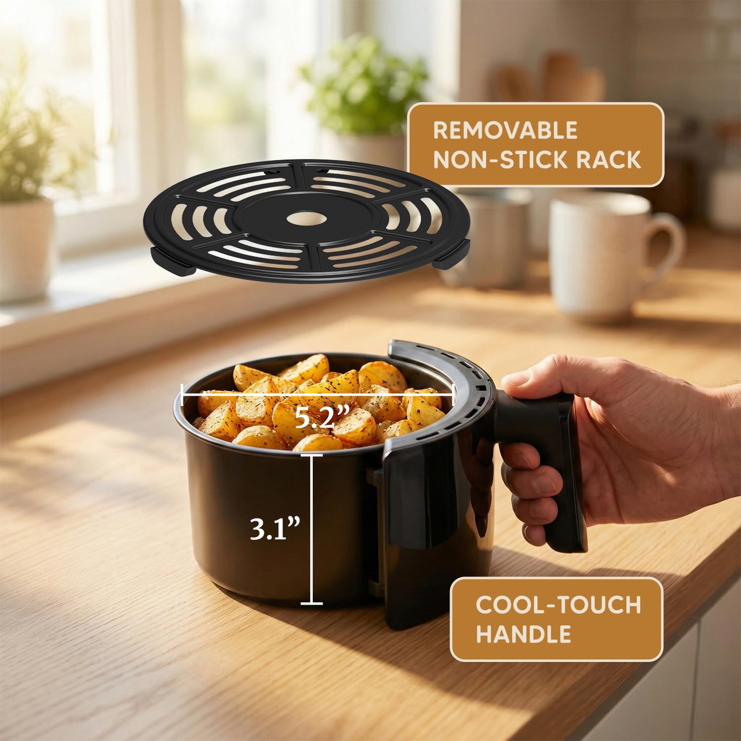 Amazon.com: Elite Gourmet EAF-1121X Personal 1.1 Qt. Compact Space  display picture 1