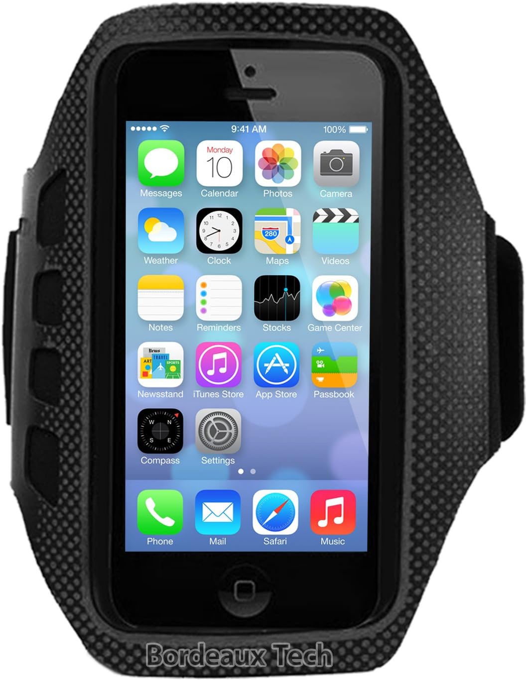 Neoprene Armband Case for iPhone 6 4.7", Limecase Running Jogging Gym Sports Armband with Key Holder For iPhone 6 (4.7 Inch) (2014) (Black)