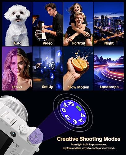 Miniatura 6 de Cámara digital 4K para fotografía  Cámara de videoblogs de enfoque automático de 64 MP para YouTube con doble lente  Zoom digital 16X Anti Shake