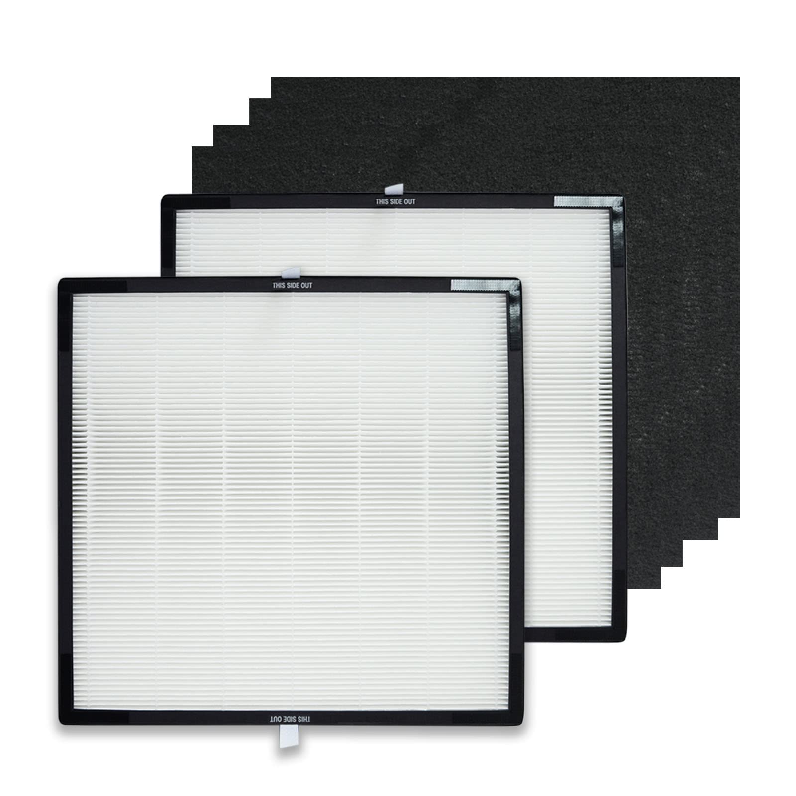 PUREBURG 2-Pack Replacement HEPA Filter Kit (2+4) Compatible with Oreck Type B3 / AK46002 Fits Air Response Large WK16002