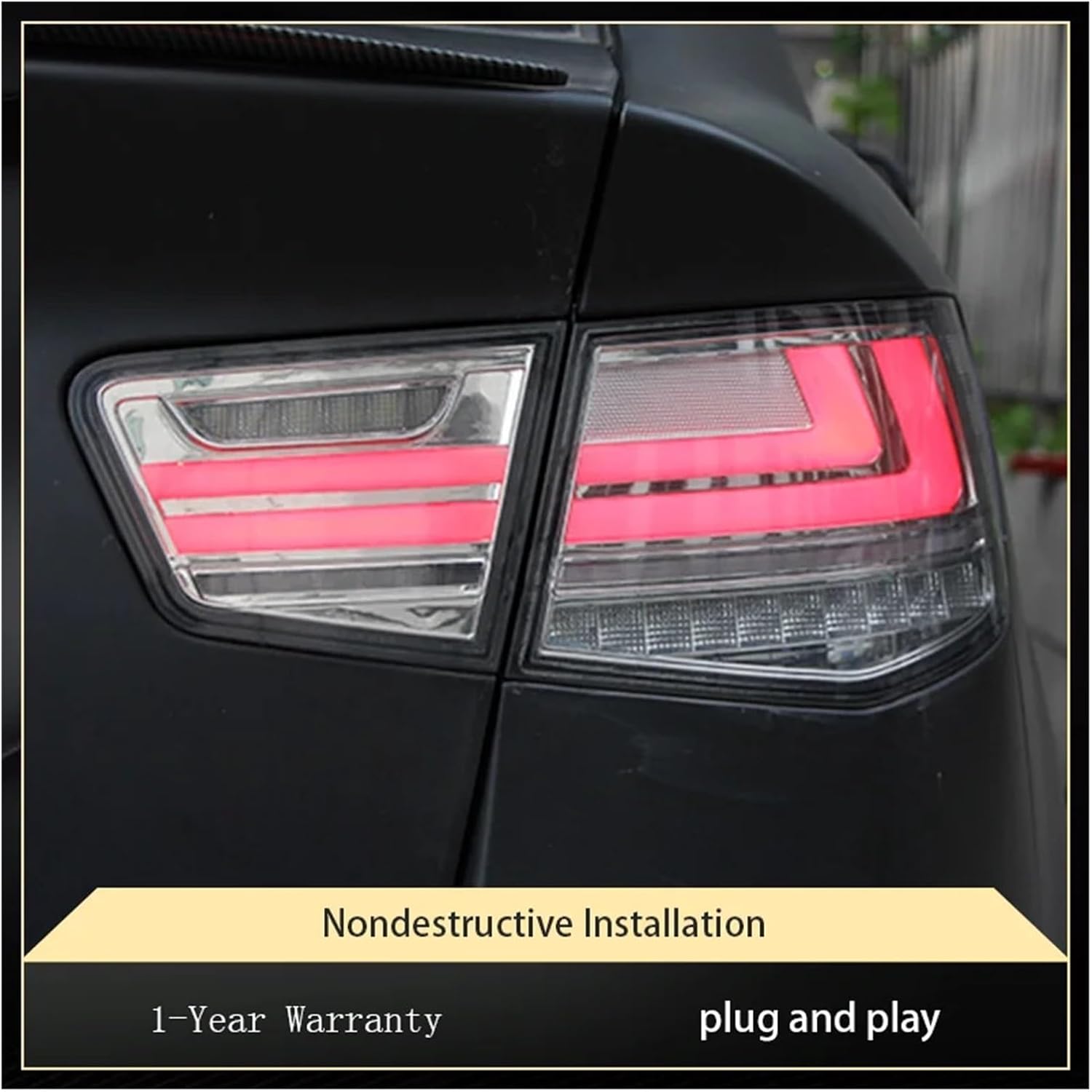 Car Taillight Compatible for Kia Forte 2009-2013 Rear Lamp DRL Turn Signal Bulbs Reverse